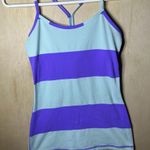 Lululemon Women's Power Y Tank *Luon Light Size 4 - Bold Stripe Power Purple Photo 2