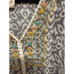 Z&L Europe Embroidered Swim Cover Up Gray Boho Size S/M Photo 5