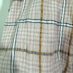 Free People  Break My Stride Pink Windowpane Plaid Metallic Button Down Shirt Photo 10