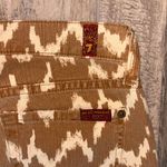 7 For All Mankind Jeans Womens Sz 26 Yellow Mustard Chevron Skinny Legs Pants Photo 4