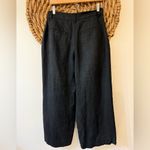 Madewell  The Harlow Wide Leg in 100% Linen Pant Black Size 8 Petite Photo 10