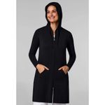 Coolibar Black Cabana Hoodie Longline Zip Photo 1