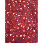 Dickies  Scrub Top XS  Pink Multicolor Flowers Daisy Cotton Scrubs Nurse Uniform Photo 4