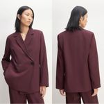 Everlane The Drapey Blazer Burgundy Maroon Size 4 Photo 1