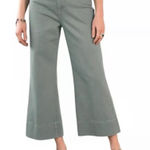 Driftwood  Green Charlee Cropped Wide Leg Jeans Size 14/32 Photo 0