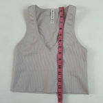 Athleta  Ribbed Crop Tank Top Women’s XS Gray V-Neck Sleeveless Activewear Photo 4