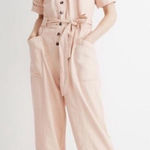 Madewell  Top-Stitched Coverall Jumpsuit in Bashful Blush Pink Size 2 Photo 0