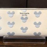 Kate Spade  x DISNEY Silver Mickey Mouse Embossed Full Zipper Continental Wallet Photo 0