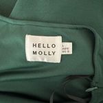 Hello Molly  Green One Shoulder Tie Front Slit Dress Size Large/8 Photo 3