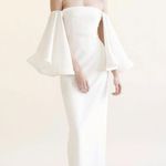 Houghton NYC By Katherine Polk Gamila Silk Wedding Dress Off Shoulder NWT Size 4 Photo 3