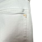 Madewell Mid Rise Kick Out Crop Jeans White Size 24 Straight Ankle Denim Pants Photo 13
