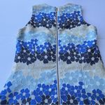 Sara Campbell Cream Sheath Midi Dress Halter Neckline Sz 0 Blue Photo 6