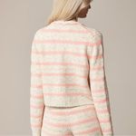 J.Crew  pink and cream confetti striped cardigan sweater Photo 3