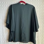 Eloquii NWT  Bow Flutter Sleeve Short Sleeve Top Sz 14 Black Photo 1