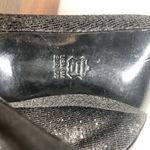 Nina  Women's Solid Leather Almond Toe Slip On Stiletto Heel Pump Black Size 8M Photo 7