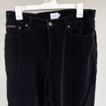 Calvin Klein Jeans Woman’s Black Velvet High Rise Straight Leg Sz 12 Pants Photo 2