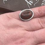 Western Mahogany Jasper Stainless Steel Gemstone Ring Red Photo 8