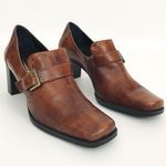 Vintage Genuine Leather Heels in Brown | Size 6.5 Photo 5