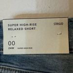 American Eagle Outfitters Blue Relaxed Fit Ripped Jean Shorts Photo 3