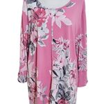 Allison Daley Floral Pink Blouse with 3/4 Sleeves Size XL Pink Floral Top Photo 0