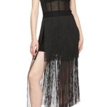 Herve Leger Women’s New  x Forever 21 Transparent Black Bustier Fringe Bustier Ba Photo 3
