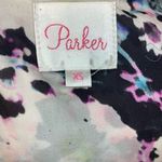 Parker  leather and silk water color wrap dress Photo 8