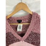 Torrid NWT Slouchy V Neck Tunic Thick Knit Sweater Pink Stripe Size 1X Photo 4