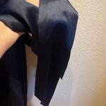 J.Crew  Women’s V Neck Zip Back Cotton Dress Size 10 Navy Blue Photo 8