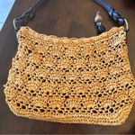 st. john's bay Vintage  Shoulder Bag Woven Paper Beaded Zipper Boho Coastal Photo 4