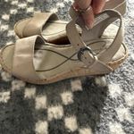 Eddie Bauer Shoes Womens Size 6.5 Taupe Cork Wedge Sandals Ankle Strap 8140-875 Photo 3