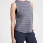 Athleta Cloudlight Striped Muscle Tank Whisper Medieval Blue Gray Women’s Medium Photo 1