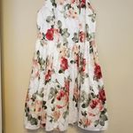 Bailey blue  Floral Lace Dress L Zip Back Photo 1