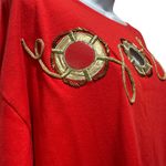 SPREE WOMAN Vintage 90’s Red Shirt with Gold Embellishments Size 2x Nautical Photo 3