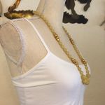 Vintage golden lucite bead long necklace Gold Photo 1