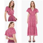 💕XIRENA💕 Gabrielle Dress ~ Pink Flora Print Large L NWT Photo 1