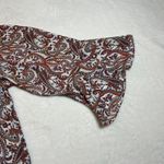 Violet+Claire Split Neck Paisley Print Blouse Size 2X Prairie Boho Cottagecore Photo 4