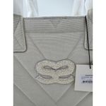 Sandro NWT Kabash Quilted Tote Bag Ecru White Medium Designer Bag Photo 7