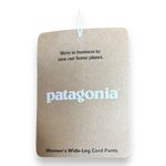 Patagonia Womens Size 4 Wide Leg Cord Pants Nest Brown High Waist New Photo 2