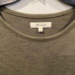 Madewell  Long Sleeve Cropped Crew Neck Top Olive Green EUC Size Medium Photo 1