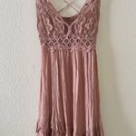 Free People  FP One "Adella" Slip Mini Dress Crochet Tiered Ballet Photo 5