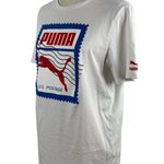 Puma Short Sleeve White U.S Postage Graphic Tee T-Shirt Size Medium 100% Cotton Photo 5