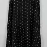 Loft Black Pattern Satin Midi Skirt Formal Business Size 2 Photo 0