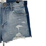 Pistola Distressed Raw Hem Cutoff Shorts with Contrast Navy Side Stripe size 29 Photo 2