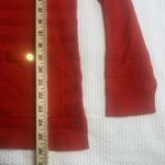 Jones New York  Women's Fire Red Long Sleeve Top with Front Pockets Size Petite S Photo 6