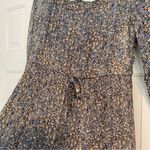 Anthropologie  Kira Off the Shoulder Peasant Midi Dress Floral Metallic Sz 4 Photo 10