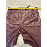 EXPRESS Womens Modern Straight High Rise Faux Leather Pants Sz 18S Purple Photo 5