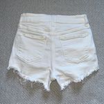 Eunina Lulu Womens Jean Shorts Cut Off Raw Hem Distressed High Rise White Xs Photo 1
