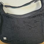 Gucci Handbag Rare Horsebit Jacquard Canvas Black Green Stripe Bag purse Photo 6