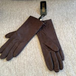 None Genuine leather gloves brown size medium NWT Photo 1