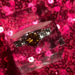 Boutique Topaz Birthstone Womens Ring Size 5 Super Sparkle Orange Bling Rhinestone gift Photo 5